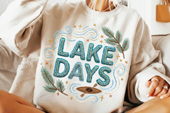 lake days png, retro lake design, outdoor summer shirt, camping sublimation png, boating t shirt graphic, fishing vacation art, cabin life design, lake lover shirt, print on demand png, transparent png