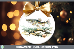 GorgeousLake Fish Sketch Ornament design.