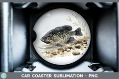 GorgeousLake Fish Sketch Car Coaster design.