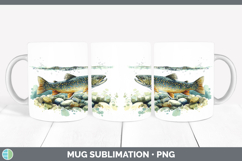 GorgeousLake Fish Sketch Mug Wrap design.