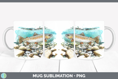 GorgeousLake Fish Sketch Mug Wrap design.
