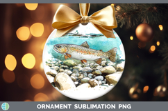 GorgeousLake Fish Sketch Ornament design.