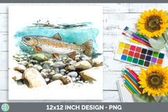 GorgeousLake Fish Sketch Paper Backgrounds design.