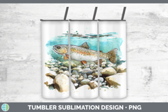 GorgeousLake Fish Sketch Tumbler design.