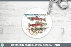 GorgeousLake Fish Sketch Keychain design.