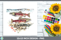 GorgeousLake Fish Sketch Paper Backgrounds design.
