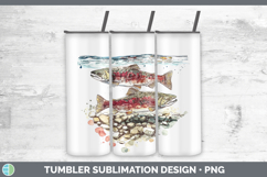 GorgeousLake Fish Sketch Tumbler design.