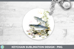 GorgeousLake Fish Sketch Keychain design.