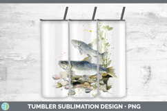 GorgeousLake Fish Sketch Tumbler design.