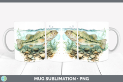 GorgeousLake Fish Sketch Mug Wrap design.