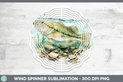 GorgeousLake Fish Sketch Wind Spinner design.