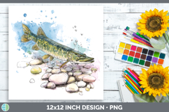 GorgeousLake Fish Sketch Paper Backgrounds design.