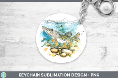 GorgeousLake Fish Sketch Keychain design.