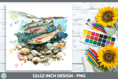 GorgeousLake Fish Sketch Paper Backgrounds design.