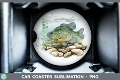 GorgeousLake Fish Sketch Car Coaster design.