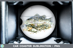 GorgeousLake Fish Sketch Car Coaster design.
