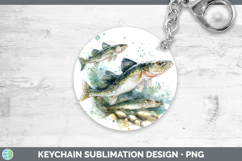 GorgeousLake Fish Sketch Keychain design.