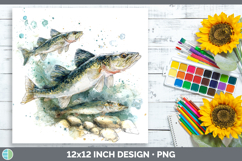 GorgeousLake Fish Sketch Paper Backgrounds design.