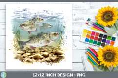 GorgeousLake Fish Sketch Paper Backgrounds design.