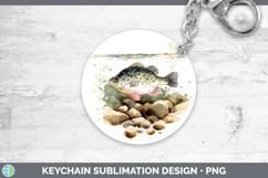 GorgeousLake Fish Sketch Keychain design.