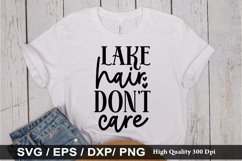 Lake Hair Don&#039;t care SVG - Lake Quotes Design Product Image 1