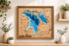 Lake Huron 3D Wooden Map Laser Cut Files Product Image 2