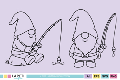 outdoor gnome fishing svg files