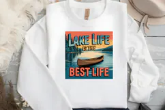 Lake Life Is The Best Life PNG File | Retro Summer Beach PNG Product Image 2