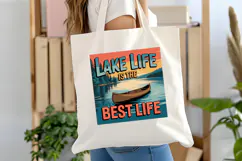 Lake Life Is The Best Life PNG File | Retro Summer Beach PNG Product Image 3