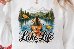 Lake Life PNG Kayaking Design, Woman Kayak Adventure Graphic Product Image 2
