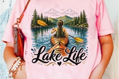 Lake Life PNG Kayaking Design, Woman Kayak Adventure Graphic Product Image 5