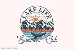 Lake Life Summer Club SVG T-shirt Design Product Image 1