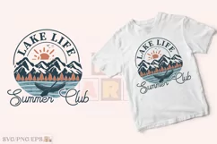 Lake Life Summer Club SVG T-shirt Design Product Image 2