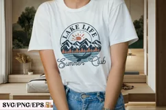 Lake Life Summer Club SVG T-shirt Design Product Image 3