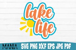 Lake Life Vintage Svg Cut File, Lake Svg, T Shirt Design Product Image 1