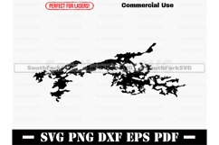 Lake Panache ON CA Map Silhouette SVG PNG DXF EPS Product Image 1