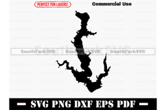 Lake Perry Kansas Map Silhouette SVG PNG DXF EPS PDF Product Image 1
