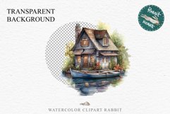 Lake Pond House Wooden Cabin Vintage Clipart Victorian Old Nursery  art Transparent Print for invitation t-shirt designs sublimation kids printable digital watercolor victorian lake pond house png, landscape clipart, Farm life jpeg sublimation clip art