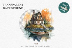 Lake Pond House Wooden Cabin Vintage Clipart Victorian Old Nursery  art Transparent Print for invitation t-shirt designs sublimation kids printable digital watercolor victorian lake pond house png, landscape clipart, Farm life jpeg sublimation clip art