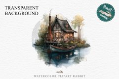 Lake Pond House Wooden Cabin Vintage Clipart Victorian Old Nursery  art Transparent Print for invitation t-shirt designs sublimation kids printable digital watercolor victorian lake pond house png, landscape clipart, Farm life jpeg sublimation clip art