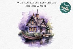 Lake Pond House Wooden Cabin Vintage Clipart Victorian Old Nursery  art Transparent Print for invitation t-shirt designs sublimation kids printable digital watercolor victorian lake pond house png, landscape clipart, Farm life jpeg sublimation clip art