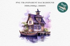 Lake Pond House Wooden Cabin Vintage Clipart Victorian Old Nursery  art Transparent Print for invitation t-shirt designs sublimation kids printable digital watercolor victorian lake pond house png, landscape clipart, Farm life jpeg sublimation clip art