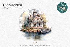 Lake Pond House Wooden Cabin Vintage Clipart Victorian Old Nursery  art Transparent Print for invitation t-shirt designs sublimation kids printable digital watercolor victorian lake pond house png, landscape clipart, Farm life jpeg sublimation clip art