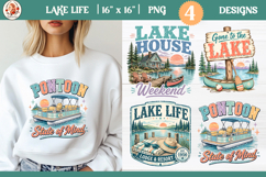 Retro Summer Lake T-Shirt Sublimation Designs Product Image 1
