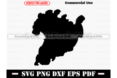 Lake Taupo NZ Map Silhouette SVG PNG DXF EPS P Product Image 1