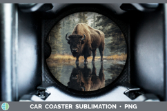 GorgeousLake Woodland Car Coaster design.