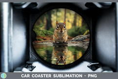 GorgeousLake Woodland Car Coaster design.