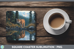 GorgeousLake Woodland Square Coaster design.