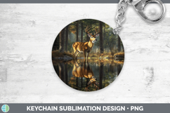 GorgeousLake Woodland Keychain design.