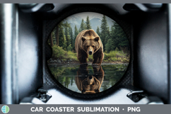 GorgeousLake Woodland Car Coaster design.